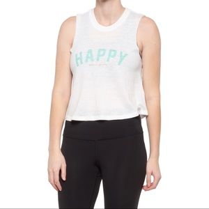 Spiritual Gangster Happy crop tee short large